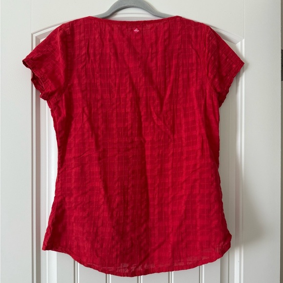 Women’s Red Prana Lucy Short Sleeve Blouse - Picture 5 of 6